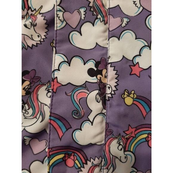 Girls Size 4 Disney Store Minnie Mouse Unicorn Packable Hooded Jacket Ears - Picture 4 of 10
